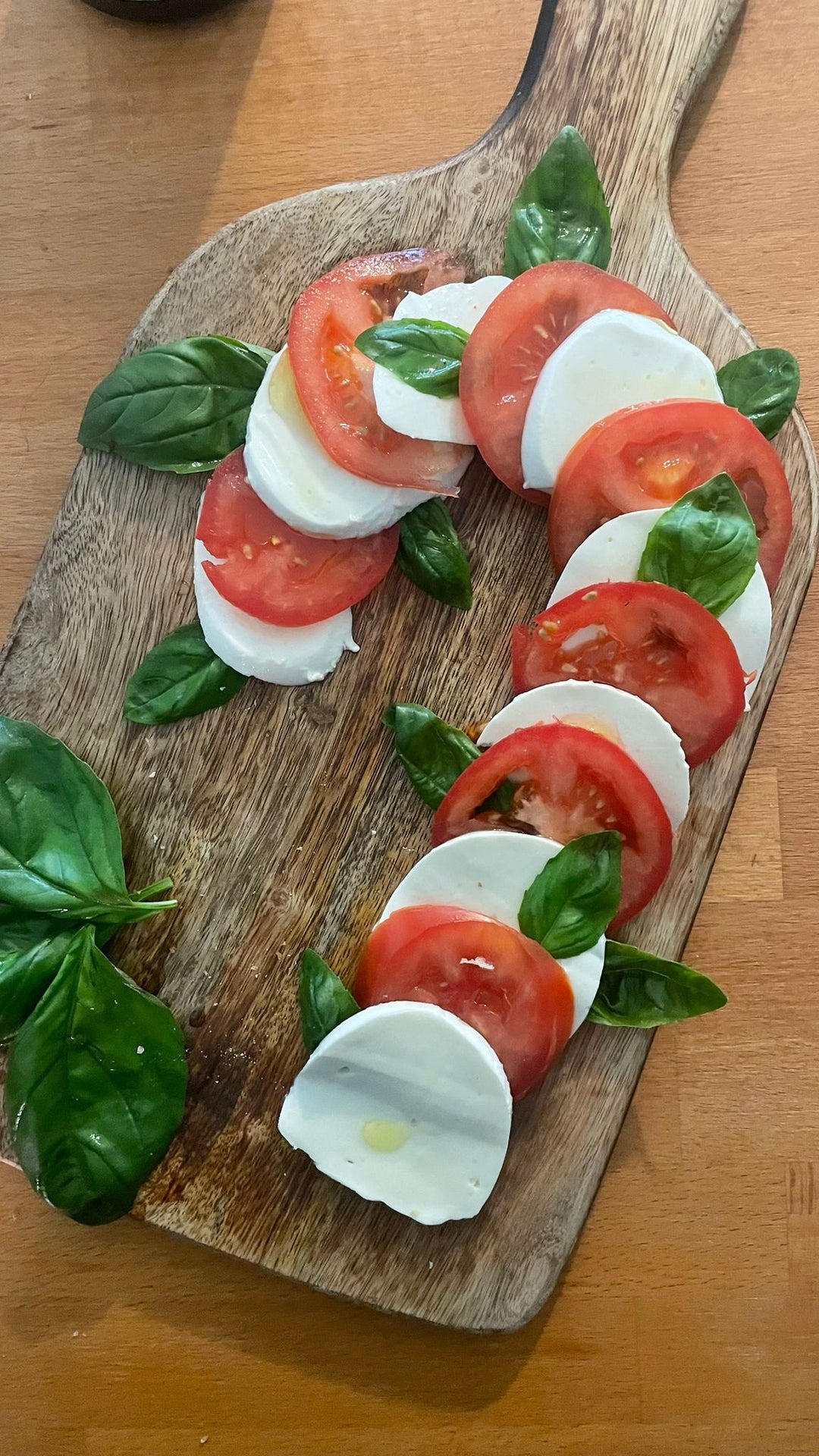 Candy Cane Caprese Board