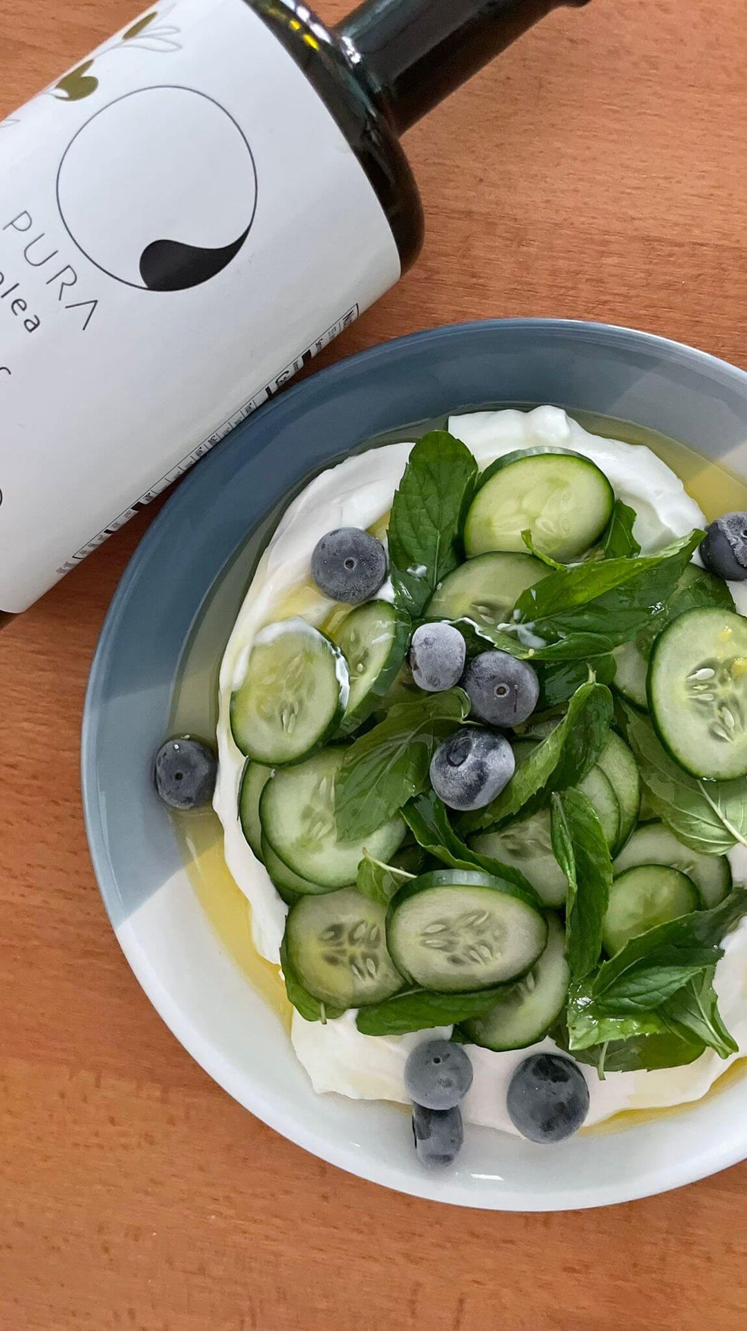 Fresh Breeze (Yogurt Salad with Cucumber & Blueberries)