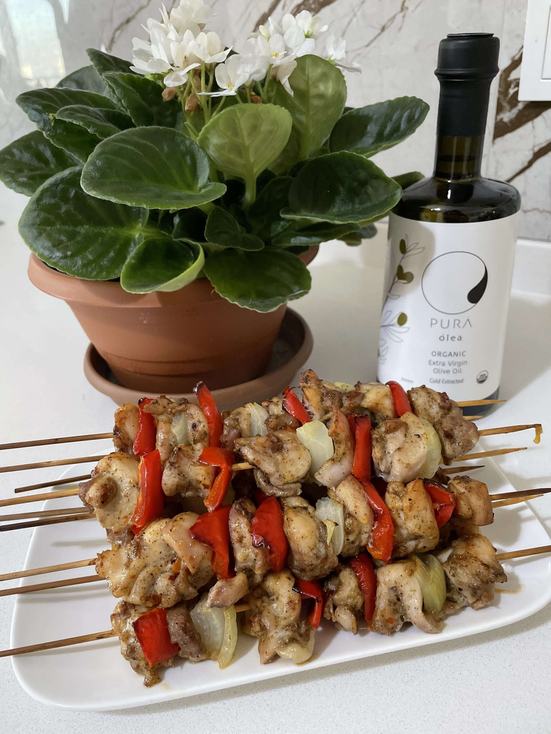 Chicken Kebab | Pura Olea Organic Olive Oils