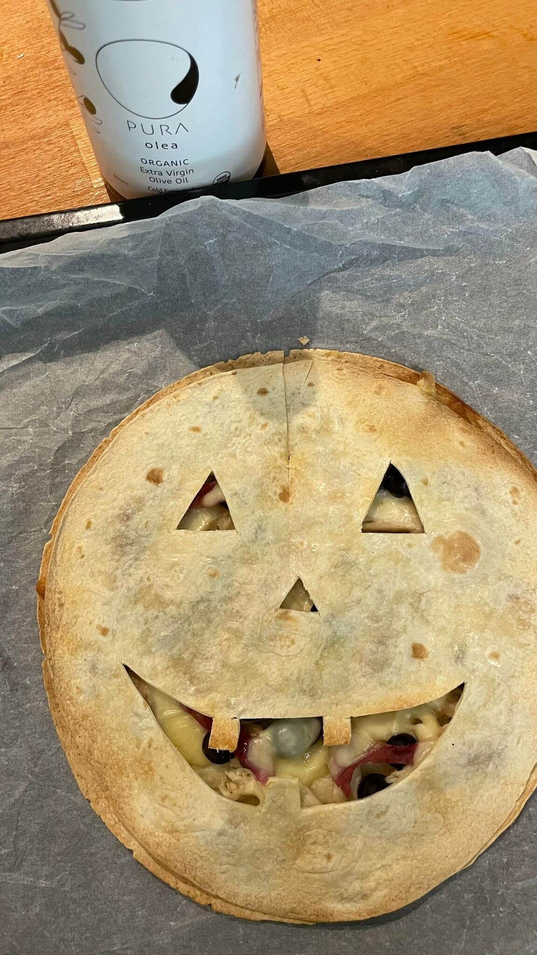Creepy Quesadilla for Halloween