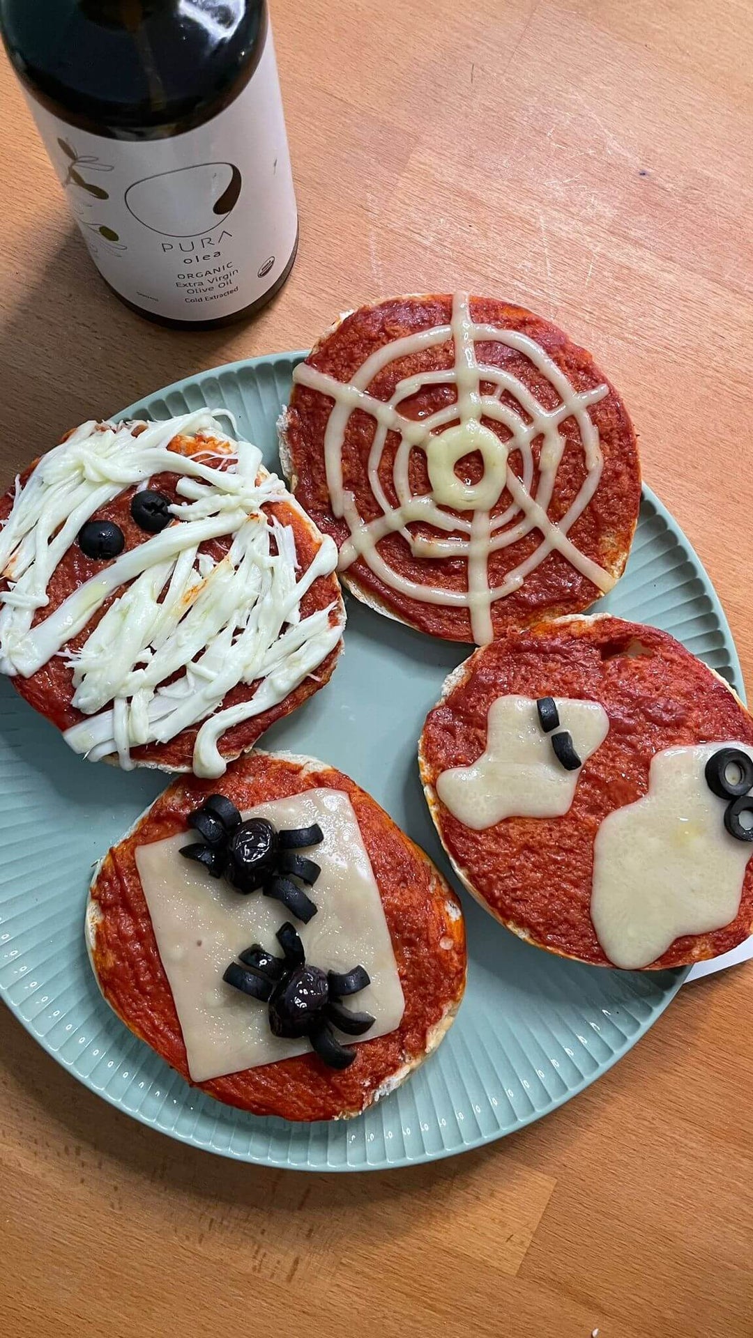 Spooky Mini Pizzas for Halloween